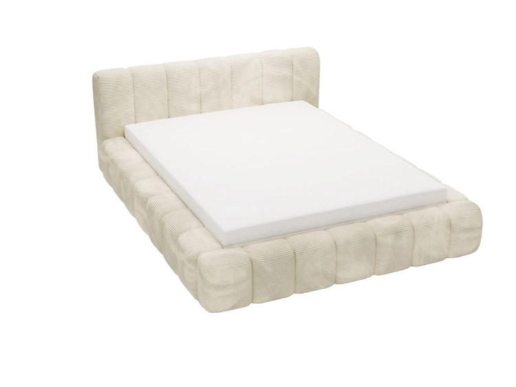 Polsterbett mit Bettkasten und Lattenrost 120x200 Ibiza Creme