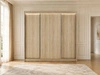 Schiebetürenschrank 250 cm mit LED-Beleuchtung Diano Eiche Sonoma