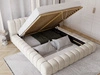 Polsterbett mit Bettkasten und Lattenrost 140x200 Italia Creme