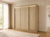 Schiebetürenschrank 250 cm mit LED-Beleuchtung Diano Eiche Sonoma