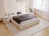 Polsterbett mit Bettkasten und Lattenrost 180x200 Cloud Low Beige