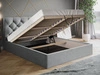 Polsterbett mit Bettkasten und Lattenrost 140x200 Selva Dunkelblau