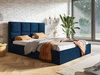 Polsterbett mit Bettkasten und Lattenrost 160x200 Malo Dunkelblau