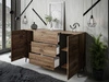 Wohnzimmer-Set im Loft-Stil auf Beinen Lunelie Eiche Flagstaff