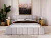 Polsterbett mit Bettkasten und Lattenrost 160x200 Alicante Boucle Grau