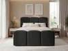 Boxspringbett mit Bettkasten 160x200 Campi Schwarz