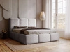 Polsterbett mit Bettkasten und Lattenrost 200x200 Bubble Grau