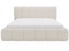 Polsterbett mit Bettkasten und Lattenrost 140x200 Cloud Bouclé-Stoff Beige
