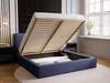 Polsterbett mit Bettkasten und Lattenrost 180x200 Monaco Blau