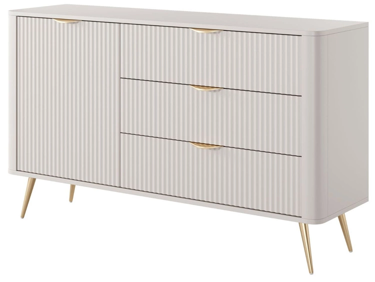 Kommode mit Türe und Schubladen Latina Beige