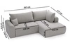 Ecksofa L-Form mit Schlaffunktion und Bettkasten Savana Bis Braun 