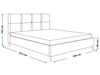 Polsterbett mit Lattenrost 140x200 Luxe Grau