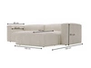 Ecksofa L-Form Rechts Moderne Cord Ecksofa Landi Schwarz
