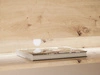 TV-Schrank 180 cm mit LED-Beleuchtung und schwarzen Beinen Aurelie Artisan Eiche