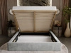 Polsterbett mit Bettkasten und Lattenrost 120x200 Apollo Grau