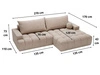 Ecksofa L-Form mit Schlaffunktion und Bettkasten Havi Links Graphit