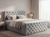 Boxspringbett mit Bettkasten 180x200 Montego Hellgrau