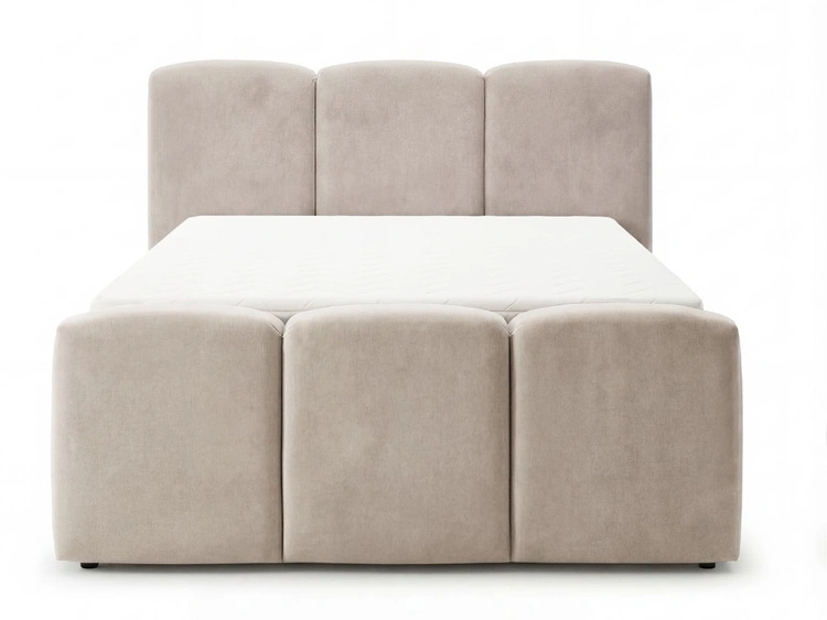 Boxspringbett mit Bettkasten 120x200 Campi Beige