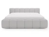 Polsterbett mit Bettkasten und Lattenrost 140x200 Cloud Low Bouclé-Stoff Grau