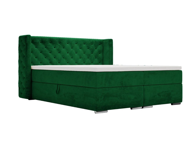 Boxspringbett mit Bettkasten 180x200 Lion Dunkel grün