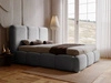 Polsterbett mit Bettkasten und Lattenrost 140x200 Bubble Grau