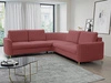 Ecksofa L-Form Rechts mit Schlaffunktion und Bettkasten Limon Rot