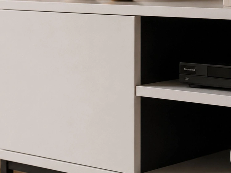 TV-Lowboard mit Türen 100 cm Soroko Weiß