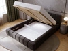 Polsterbett mit Bettkasten und Lattenrost 140x200 Orio Schwarz