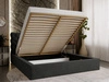 Polsterbett mit Bettkasten und Lattenrost 180x200 Apollo Schwarz