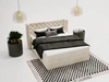 Boxspringbett mit Bettkasten 140x200 Lion Creme