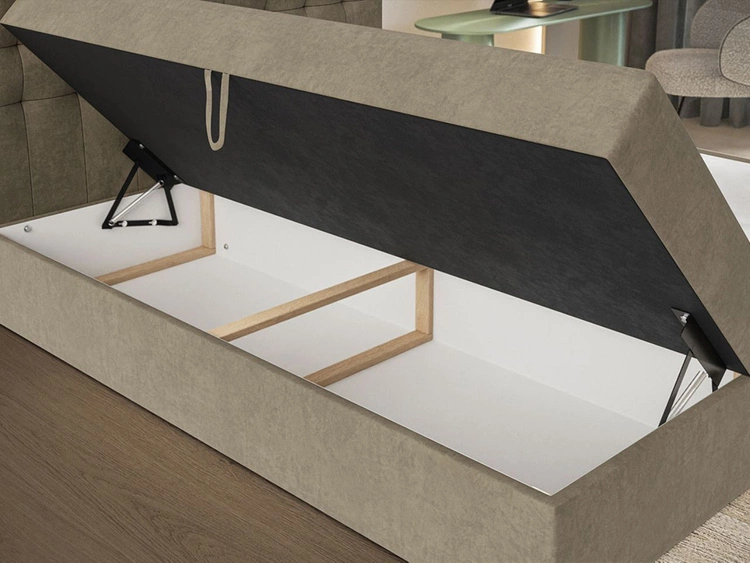 Boxspringbett mit Bettkasten 180x200 Denza Beige