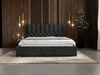 Polsterbett mit Bettkasten und Lattenrost 120x200 Roma Schwarz