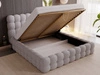 Polsterbett mit Bettkasten und Lattenrost 180x200 Twist Grau