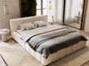 Polsterbett mit Bettkasten und Lattenrost 180x200 Split Creme
