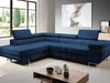 Ecksofa L-Form Links mit Schlaffunktion und Bettkasten Solam L Dunkelblau