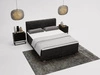 Boxspringbett mit Bettkasten 160x200 Forte Schwarz