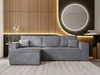 Ecksofa L-Form mit Schlaffunktion und Bettkasten Prato XL Dunkelgrau 