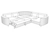 Ecksofa L-Form Links mit Schlaffunktion und Bettkasten Limon Dunkelblau