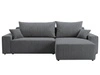 Ecksofa L-Form mit Schlaffunktion und Bettkasten Nivo Graphit