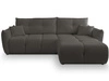 Ecksofa L-Form mit Schlaffunktion und Bettkasten Bene Schwarz