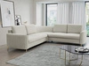 Ecksofa L-Form Links mit Schlaffunktion und Bettkasten Limon Hellgrau