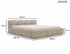 Polsterbett mit Bettkasten und Bettrost 200x200 Sweet Low Grau