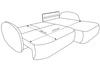 Ecksofa L-Form Links mit Schlaffunktion und Bettkasten Oreo Creme