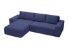 Ecksofa L-Form Links mit Schlaffunktion und Bettkasten Tazones Dunkelblau