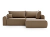 Ecksofa L-Form mit Schlaffunktion und Bettkasten Savana Bis Braun 
