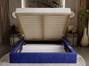 Polsterbett mit Bettkasten und Lattenrost 180x200 Apollo Blau