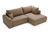 Ecksofa L-Form mit Schlaffunktion und Bettkasten Savana Bis Braun 