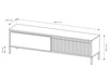 TV-Lowboard mit Türen 187 cm Sorano Beige
