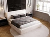 Polsterbett mit Bettkasten und Lattenrost 200x200 Monaco Creme