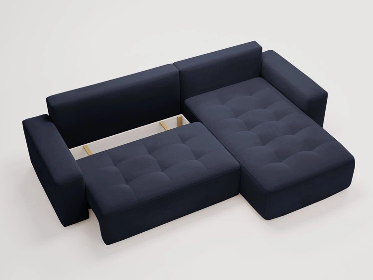 Ecksofa L-Form Rechts mit Schlaffunktion und Bettkasten Portland Anthrazit